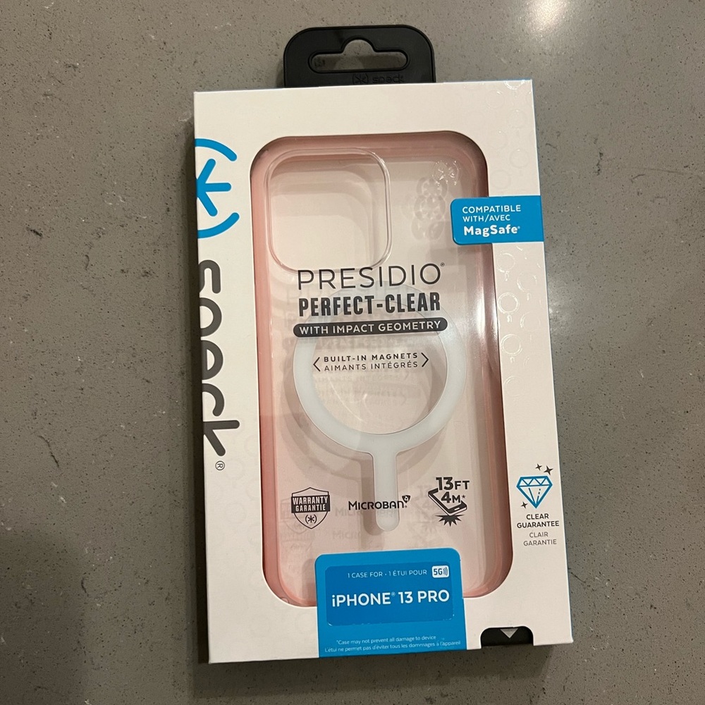 Speck Presidio Perfect-Clear Phone Case- iPhone 13 Pro
